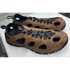 Mens Duluth Wild Boar 2.0 Oiled Leather Sandals 12 Brown Anti microbial No Slip